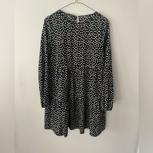 B&W floral swing dress